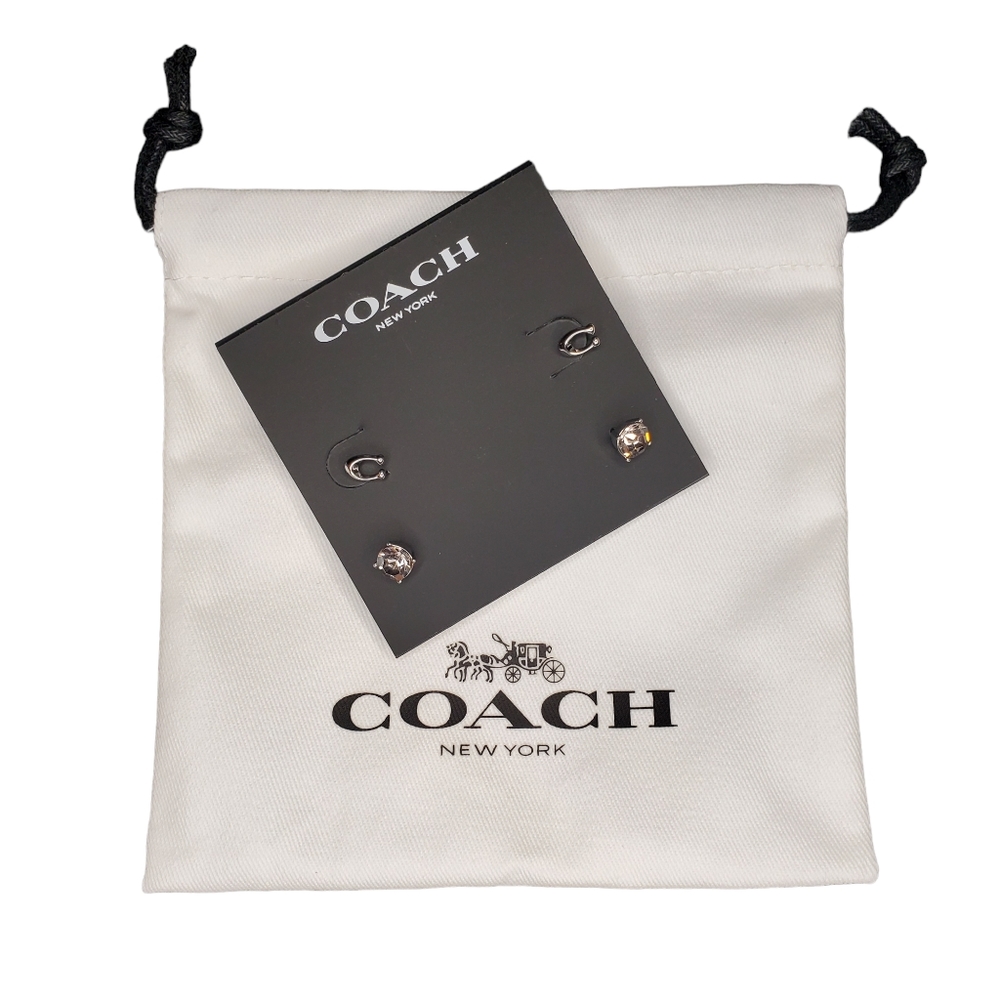 Coach Signature C Stud Earrings Set - NEW